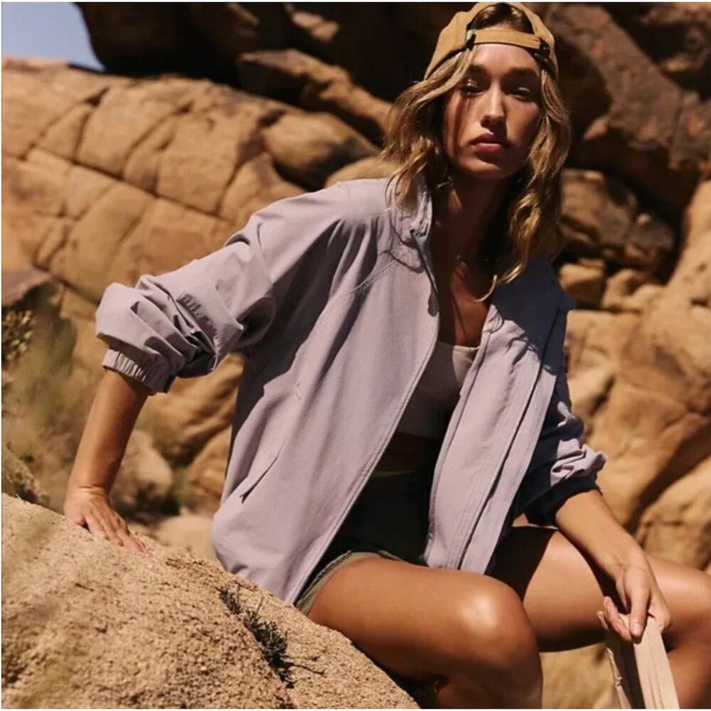 NWT Free People Cascade Packable Hike Zip Up | Light Purple | Size L